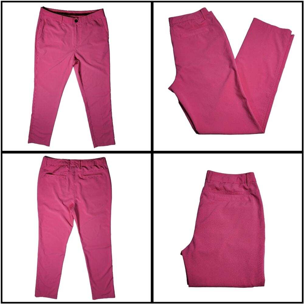 Short Par 4 Moisture Wicking Golf Pants Size 30x32 Hot Pink